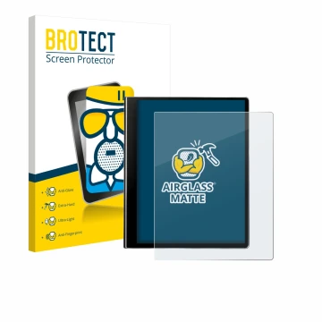 Vorderseite einer Produktverpackung mit dem Markenlogo BROTECT. Daneben ist das Gerät eazeye Paper 2.0 mit dem zugehörigen Dis