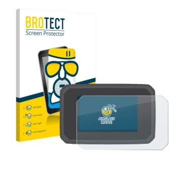 Vorderseite einer Produktverpackung mit dem Markenlogo BROTECT. Daneben ist das Gerät Honda CB125R 2024 mit dem zugehörigen Di