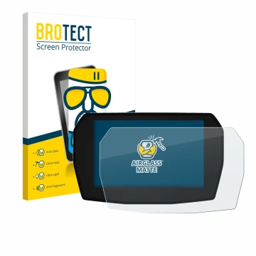 Vorderseite einer Produktverpackung mit dem Markenlogo BROTECT. Daneben ist das Gerät Ducati Multistrada V2 2025 mit dem zugeh