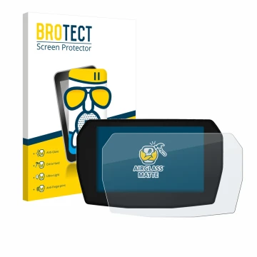 Vorderseite einer Produktverpackung mit dem Markenlogo BROTECT. Daneben ist das Gerät Ducati Panigale V2 2025 mit dem zugehöri