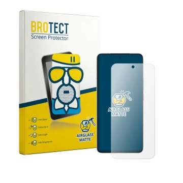 Vorderseite einer Produktverpackung mit dem Markenlogo BROTECT. Daneben ist das Gerät Vivo iQOO 15 mit dem zugehörigen Display