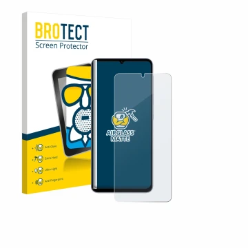 Vorderseite einer Produktverpackung mit dem Markenlogo BROTECT. Daneben ist das Gerät Samsung Galaxy A07 mit dem zugehörigen D