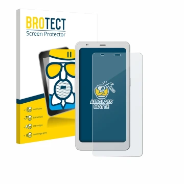 Vorderseite einer Produktverpackung mit dem Markenlogo BROTECT. Daneben ist das Gerät Boox Palma 2 Pro mit dem zugehörigen Dis