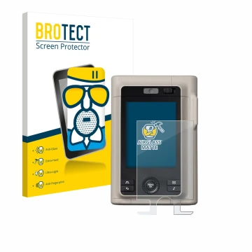 Vorderseite einer Produktverpackung mit dem Markenlogo BROTECT. Daneben ist das Gerät Fujifilm Instax Mini LiPlay Plus mit dem