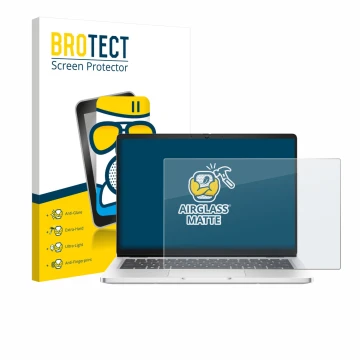 Vorderseite einer Produktverpackung mit dem Markenlogo BROTECT. Daneben ist das Gerät Dell Pro 14 Premium PA14250 Non-Touch mi