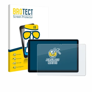 Vorderseite einer Produktverpackung mit dem Markenlogo BROTECT. Daneben ist das Gerät Itel VistaTab 30 mit dem zugehörigen Dis