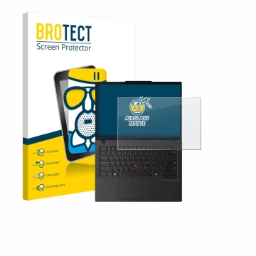 Vorderseite einer Produktverpackung mit dem Markenlogo BROTECT. Daneben ist das Gerät Lenovo ThinkPad P14s Gen 6 14.5