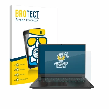 Vorderseite einer Produktverpackung mit dem Markenlogo BROTECT. Daneben ist das Gerät Gigabyte G6X mit dem zugehörigen Display