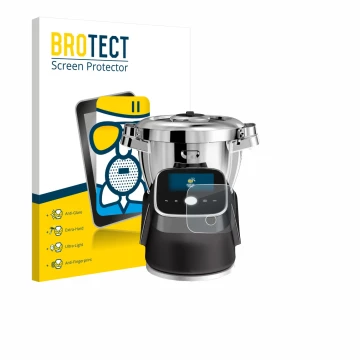 Vorderseite einer Produktverpackung mit dem Markenlogo BROTECT. Daneben ist das Gerät Moulinex i-Companion Touch Pro mit dem z