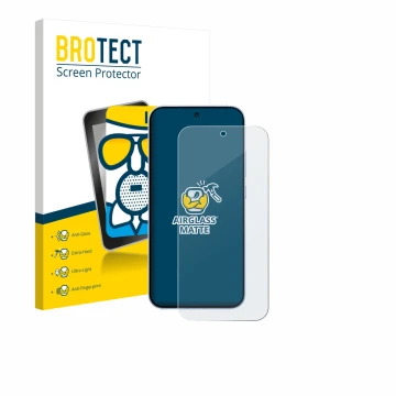 Vorderseite einer Produktverpackung mit dem Markenlogo BROTECT. Daneben ist das Gerät Oppo Reno 15 mit dem zugehörigen Display