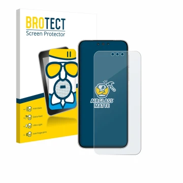 Vorderseite einer Produktverpackung mit dem Markenlogo BROTECT. Daneben ist das Gerät Huawei Mate 80 Pro mit dem zugehörigen D