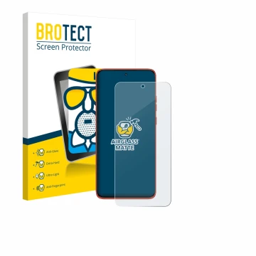 Vorderseite einer Produktverpackung mit dem Markenlogo BROTECT. Daneben ist das Gerät Motorola Edge 60 Neo mit dem zugehörigen