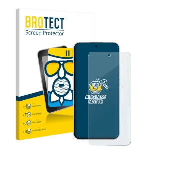 Vorderseite einer Produktverpackung mit dem Markenlogo BROTECT. Daneben ist das Gerät Xiaomi Redmi Note 15 Pro mit dem zugehör