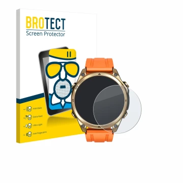 Vorderseite einer Produktverpackung mit dem Markenlogo BROTECT. Daneben ist das Gerät Doogee Anywise W1 mit dem zugehörigen Di