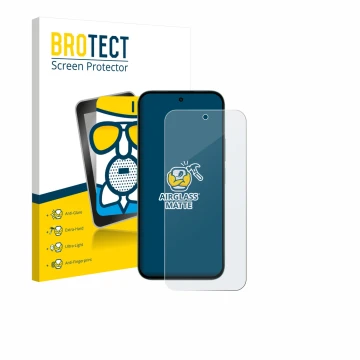 Vorderseite einer Produktverpackung mit dem Markenlogo BROTECT. Daneben ist das Gerät Honor X6c mit dem zugehörigen Displaysch