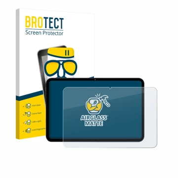 Vorderseite einer Produktverpackung mit dem Markenlogo BROTECT. Daneben ist das Gerät VekfulPC T60 Pro 13.4