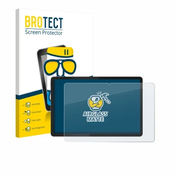 Vorderseite einer Produktverpackung mit dem Markenlogo BROTECT. Daneben ist das Gerät Lenovo Tab K12 ZAGJ0153SE mit dem zugehö