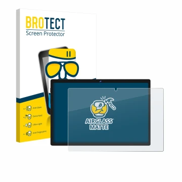 Vorderseite einer Produktverpackung mit dem Markenlogo BROTECT. Daneben ist das Gerät Biegedy B29 10.1