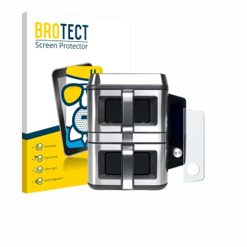 Vorderseite einer Produktverpackung mit dem Markenlogo BROTECT. Daneben ist das Gerät KOENIC KTAF-TR mit dem zugehörigen Displ