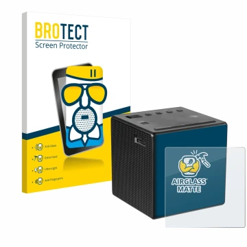 Vorderseite einer Produktverpackung mit dem Markenlogo BROTECT. Daneben ist das Gerät Sony ICF-C1 mit dem zugehörigen Displays