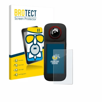 Vorderseite einer Produktverpackung mit dem Markenlogo BROTECT. Daneben ist das Gerät Labpano PanoX V3 360° mit dem zugehörige