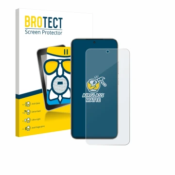 Vorderseite einer Produktverpackung mit dem Markenlogo BROTECT. Daneben ist das Gerät Honor X70 mit dem zugehörigen Displaysch