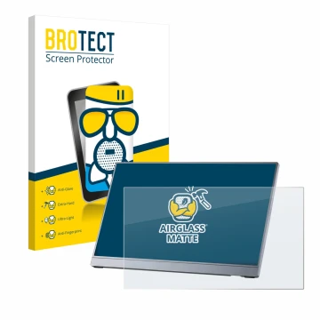 Vorderseite einer Produktverpackung mit dem Markenlogo BROTECT. Daneben ist das Gerät Arzopa Z3FC 16.1