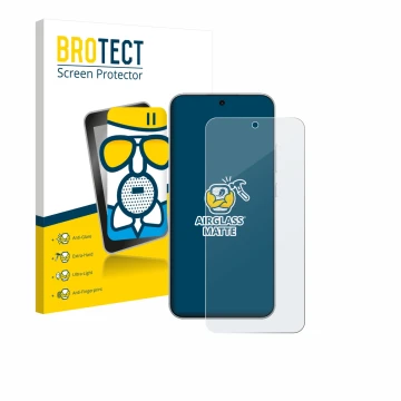 Vorderseite einer Produktverpackung mit dem Markenlogo BROTECT. Daneben ist das Gerät Oppo A6 Pro 4G mit dem zugehörigen Displ