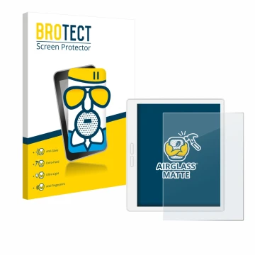 Vorderseite einer Produktverpackung mit dem Markenlogo BROTECT. Daneben ist das Gerät Bigme B751C-S mit dem zugehörigen Displa