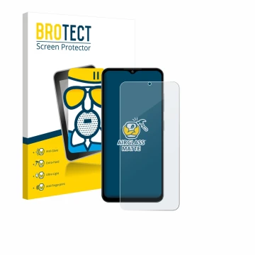 Vorderseite einer Produktverpackung mit dem Markenlogo BROTECT. Daneben ist das Gerät Oukitel C5 6,52