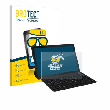 Vorderseite einer Produktverpackung mit dem Markenlogo BROTECT. Daneben ist das Gerät Laptok YXPA7LBK 11