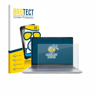 Vorderseite einer Produktverpackung mit dem Markenlogo BROTECT. Daneben ist das Gerät HP EliteBook 8 G1i 13