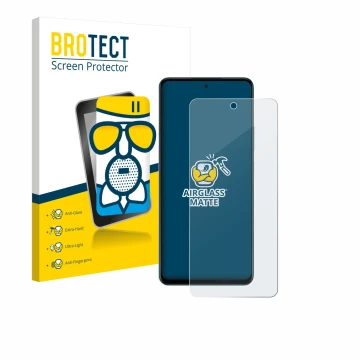 Vorderseite einer Produktverpackung mit dem Markenlogo BROTECT. Daneben ist das Gerät Oppo A5 4G mit dem zugehörigen Displaysc