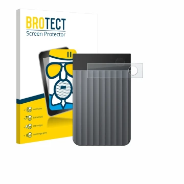 Vorderseite einer Produktverpackung mit dem Markenlogo BROTECT. Daneben ist das Gerät PLAUD Note Pro mit dem zugehörigen Displ