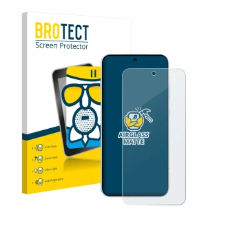 Vorderseite einer Produktverpackung mit dem Markenlogo BROTECT. Daneben ist das Gerät Oppo Find X8s 4G mit dem zugehörigen Dis