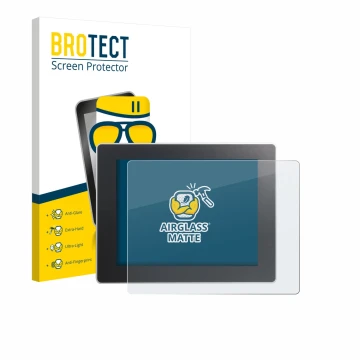 Vorderseite einer Produktverpackung mit dem Markenlogo BROTECT. Daneben ist das Gerät Weintek cMT3092X mit dem zugehörigen Dis