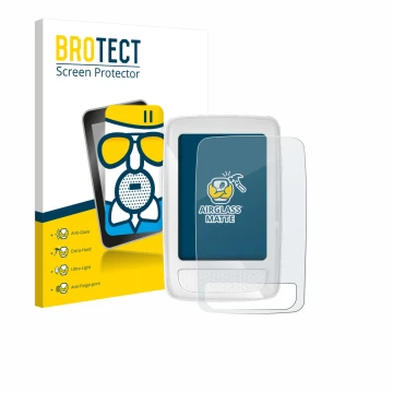 Vorderseite einer Produktverpackung mit dem Markenlogo BROTECT. Daneben ist das Gerät Giant Axact 14W mit dem zugehörigen Disp