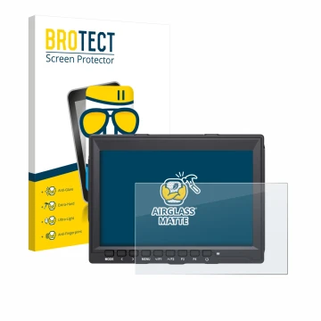 Vorderseite einer Produktverpackung mit dem Markenlogo BROTECT. Daneben ist das Gerät Feelworld FW759 7