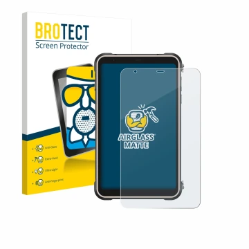 Vorderseite einer Produktverpackung mit dem Markenlogo BROTECT. Daneben ist das Gerät Ulefone RugKing Pad Pro mit dem zugehöri