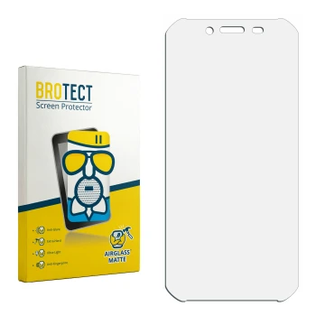 Vorderseite einer Produktverpackung mit dem Markenlogo BROTECT. Daneben ist der zugehörige Displayschutz.