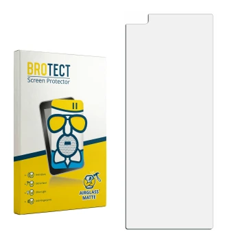 Vorderseite einer Produktverpackung mit dem Markenlogo BROTECT. Daneben ist der zugehörige Displayschutz.