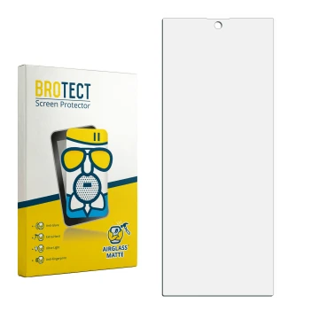 Vorderseite einer Produktverpackung mit dem Markenlogo BROTECT. Daneben ist der zugehörige Displayschutz.