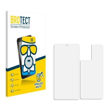 Vorderseite einer Produktverpackung mit dem Markenlogo BROTECT. Daneben ist der zugehörige Displayschutz.