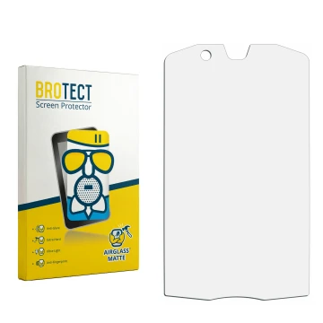 Vorderseite einer Produktverpackung mit dem Markenlogo BROTECT. Daneben ist der zugehörige Displayschutz.