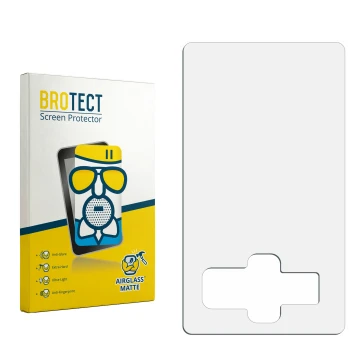 Vorderseite einer Produktverpackung mit dem Markenlogo BROTECT. Daneben ist der zugehörige Displayschutz.