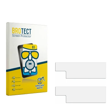 Vorderseite einer Produktverpackung mit dem Markenlogo BROTECT. Daneben ist der zugehörige Displayschutz.