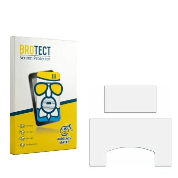 Vorderseite einer Produktverpackung mit dem Markenlogo BROTECT. Daneben ist der zugehörige Displayschutz.