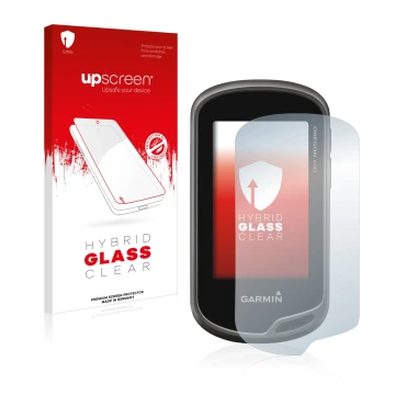 Vorderseite einer Produktverpackung mit dem Markenlogo upscreen. Daneben ist das Gerät Garmin Oregon 650 mit dem zugehörigen D