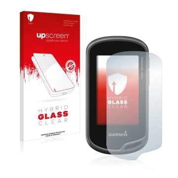 Vorderseite einer Produktverpackung mit dem Markenlogo upscreen. Daneben ist das Gerät Garmin Oregon 600t mit dem zugehörigen 