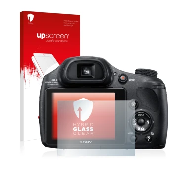 Vorderseite einer Produktverpackung mit dem Markenlogo upscreen. Daneben ist das Gerät Nintendo 2DS XL mit dem zugehörigen Dis